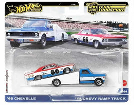 IN STOCK! Hot Wheels Team Transport 2024 Mix 1 Vehicle: 1966 CHEVELLE with 1972 CHEVY RAMP TRUCK