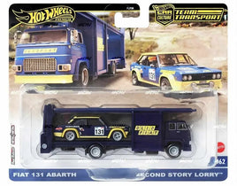 IN STOCK! Hot Wheels Team Transport 2024 Mix 1 Vehicle: FIAT 131 ABARTH with SECOND STORY LORY