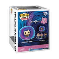 IN STOCK! (SET OF 2) Coraline 15th Anniversary Coraline in Tunnel Deluxe Funko Pop! #1643 AND Coraline 15th Anniversary Wybie Lovat Funko Pop! #1644