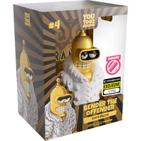 IN STOCK! Futurama Collection Bender the Offender Gold Chrome Version Vinyl Figure - Entertainment Earth Exclusive