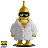 IN STOCK! Futurama Collection Bender the Offender Gold Chrome Version Vinyl Figure - Entertainment Earth Exclusive