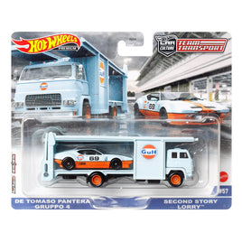 IN STOCK! Hot Wheels Team Transport Mix 3 2023, De Tomaso Pantera Gruppo 4 with Second Story Lorry