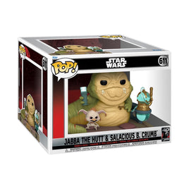 IN STOCK! Star Wars: Return of the Jedi 40th Anniversary Jabba and Salacious Crumb Deluxe Funko Pop! Vinyl Figure