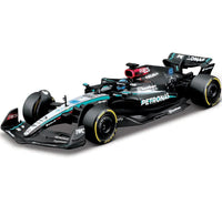 
              IN STOCK! Bburago: Formula 1 Mercedes W15 George Russell #63 with Helmet (2024) Die-Cast Metal 1:43 Scale Vehicle
            