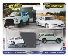 IN STOCK! Hot Wheels Team Transport 2024 Mix 4, 1989 Toyota Supra with 2018 Toyota 4Runner