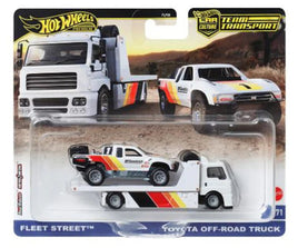 IN STOCK! Hot Wheels Team Transport 2024 Mix 4, Toyota Off-Road Truck with Fleet Street