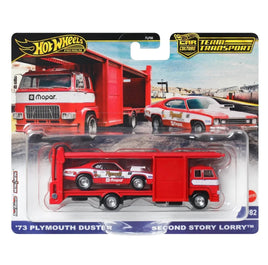 IN STOCK! Hot Wheels Team Transport 2025 Mix 3 Vehicle ‘73 Plymouth Duster with Second Story Lorry