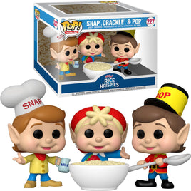 IN STOCK! Kelloggs Rice Krispies Snap, Crackle, and Pop Funko Pop! Vinyl Moment #227