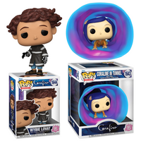 
              IN STOCK! (SET OF 2) Coraline 15th Anniversary Coraline in Tunnel Deluxe Funko Pop! #1643 AND Coraline 15th Anniversary Wybie Lovat Funko Pop! #1644
            