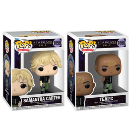 IN STOCK! Stargate SG-1 Funko Pop! Vinyl Figures (SET OF 2) SG-1 Teal'c and Samantha Carter