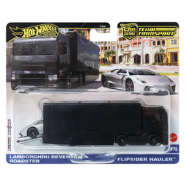 IN STOCK! Hot Wheels Team Transport 2025 Mix 1 Vehicle, Lamborghini Reventón Roadster and Flipsider Hauler