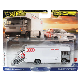 IN STOCK! Hot Wheels Team Transport 2025 Mix 2 Vehicle, Audi S4 quattro with Fleet Flyer