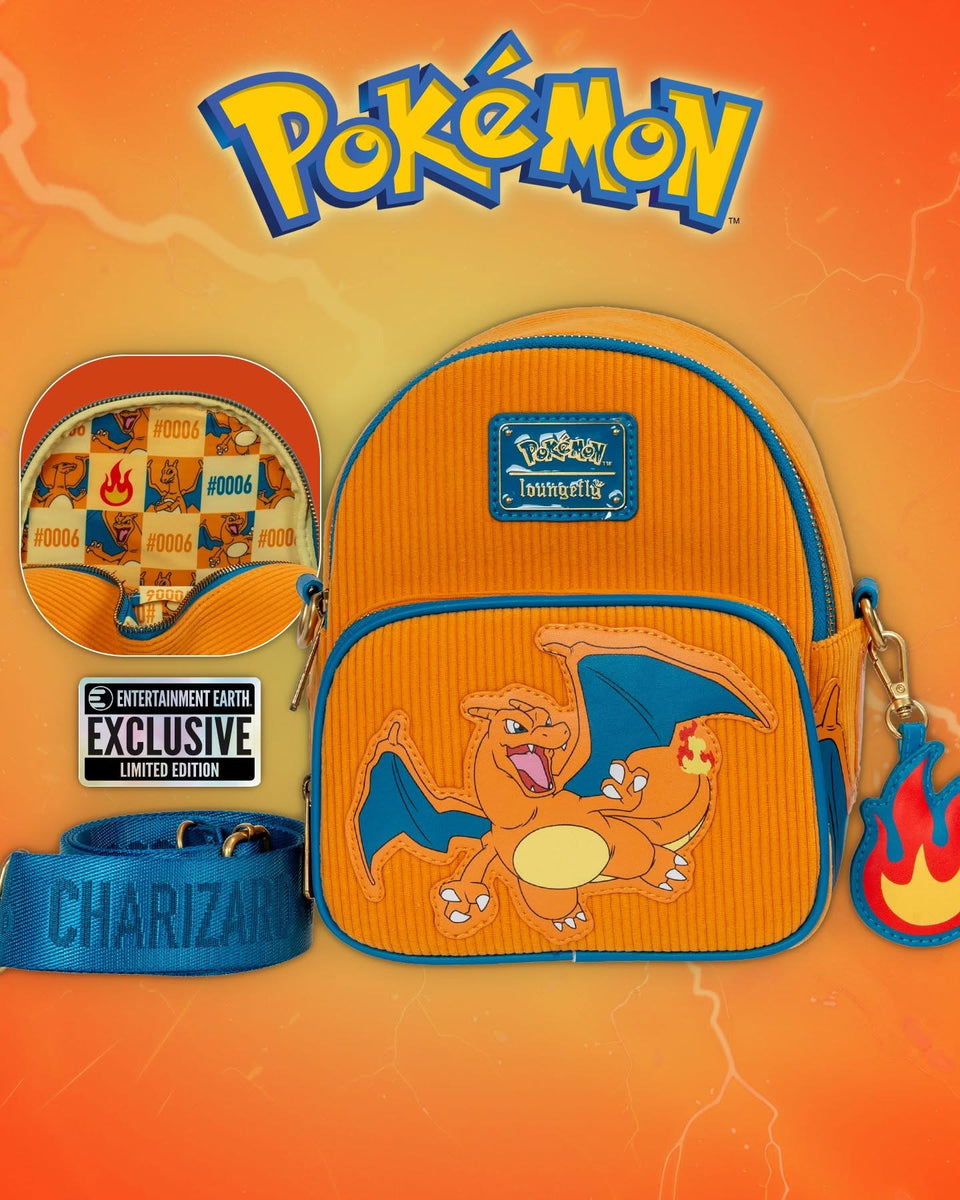 IN STOCK! Pokemon Charizard Corduroy Convertible Mini-Backpack - Enter ...