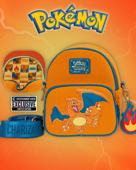 IN STOCK! Pokemon Charizard Corduroy Convertible Mini-Backpack - Entertainment Earth Exclusive