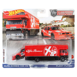 IN STOCK! Hot Wheels Team Transport Mix 2 2023, Alfa Romeo 155 V6 Ti with Fleet Flyer