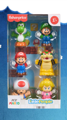 IN STOCK! Super Mario Bros. Little People My Mario Mini-Figure 6-Pack