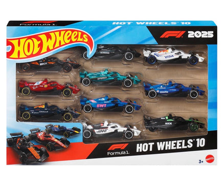 Hot Wheels Formula 1 2025 10-Pack JMM24 - front packaging