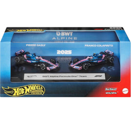 Hot Wheels Premium Formula 1 2025 BWT Alpine Pierre Gasly and Franco Colapinto 2-pack box