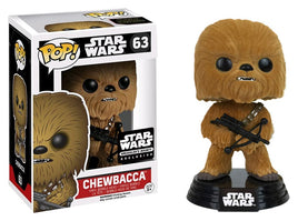 IN STOCK! Star Wars: #63 The Force Awakens: Chewbacca (Flocked) (Smuggler's Bounty Exclusive) - Pop!