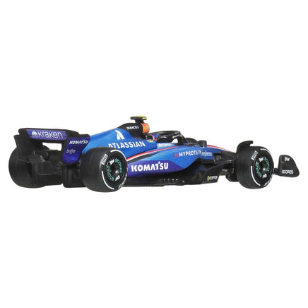 Official Mattel Creations angled photo of Hot Wheels Premium Atlassian Williams Racing Carlos Sainz #55