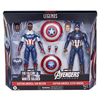 
              IN STOCK! Avengers Marvel Legends 6-Inch Captain America Sam Wilson and Steve Rogers Action Figures 2-Pack
            