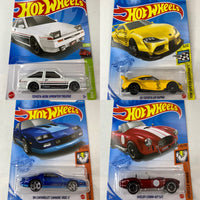 
              IN STOCK! 2021 Hot Wheels Mainline SET OF 4. Toyota AE86 Sprinter Trueno, ‘20 Toyota GR Supra, ‘85 Chevrolet Camero IROC-Z, Shelby Cobra 427 S/C
            