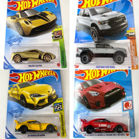 
              IN STOCK! 2021 Hot Wheels Mainline. SET OF 4. ‘20 Toyota GR Supra, LIBERTY WALK Nissan 35GT-RR VER.2, Pagani Huayra, 2020 RAM 1500 Rebel
            